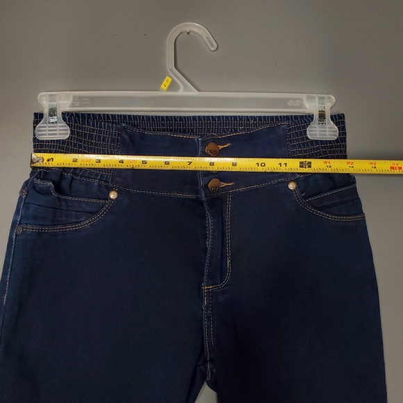 PARA  High-rise Skinny Jeans Elastic/paperback waist Size 15 - Picture 5 of 14